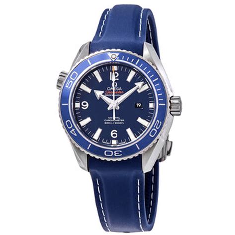 omega planet ocean co-axial blue dial mid-size titanium watch|omega planet ocean dive watch.